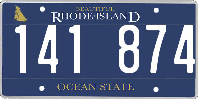 RI license plate 141874