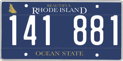 RI license plate 141881