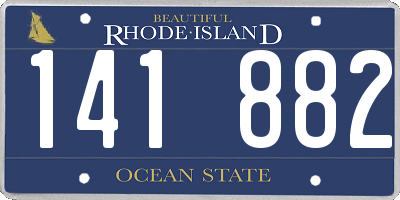 RI license plate 141882