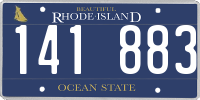 RI license plate 141883