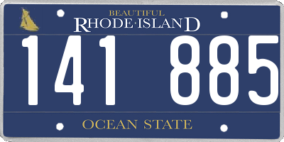 RI license plate 141885