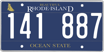 RI license plate 141887