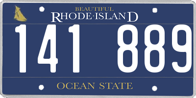RI license plate 141889