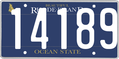 RI license plate 14189