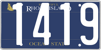 RI license plate 1419