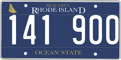 RI license plate 141900