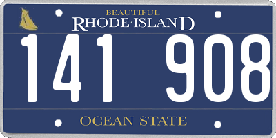 RI license plate 141908