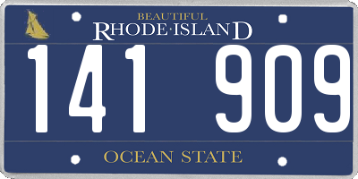 RI license plate 141909