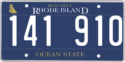 RI license plate 141910