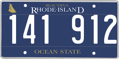 RI license plate 141912