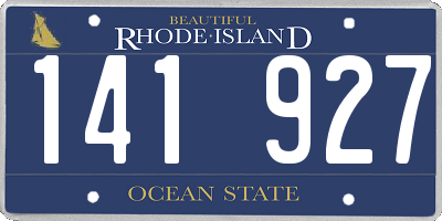 RI license plate 141927
