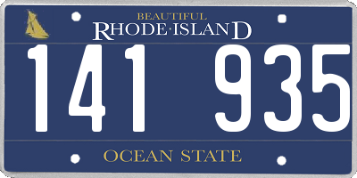 RI license plate 141935