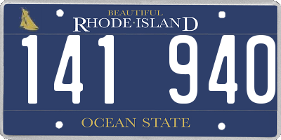 RI license plate 141940