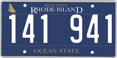 RI license plate 141941