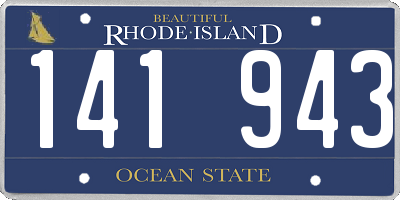 RI license plate 141943