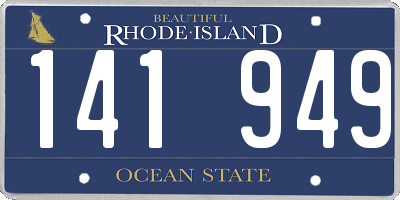 RI license plate 141949
