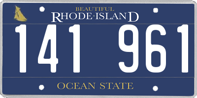 RI license plate 141961