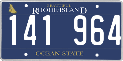 RI license plate 141964