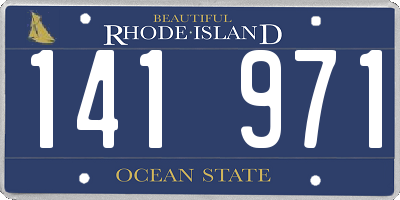 RI license plate 141971