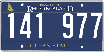 RI license plate 141977