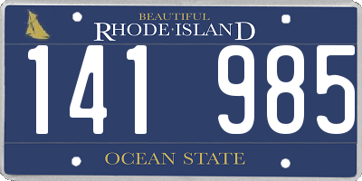 RI license plate 141985