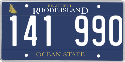 RI license plate 141990