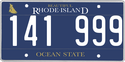 RI license plate 141999