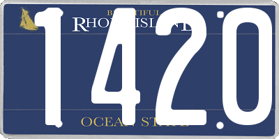 RI license plate 1420