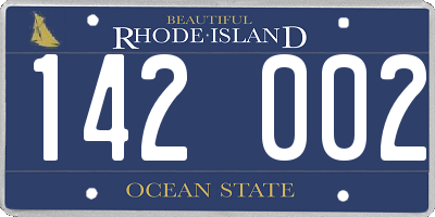 RI license plate 142002