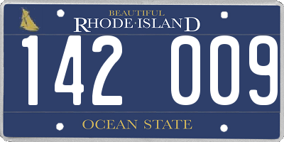 RI license plate 142009