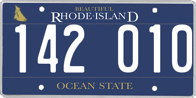 RI license plate 142010
