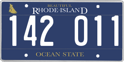 RI license plate 142011