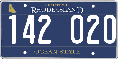 RI license plate 142020