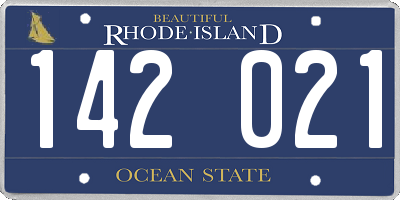 RI license plate 142021