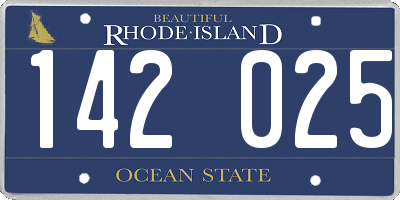 RI license plate 142025