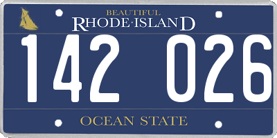 RI license plate 142026