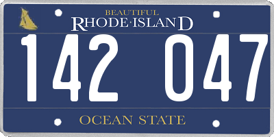 RI license plate 142047