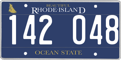RI license plate 142048