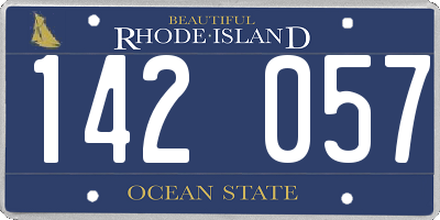 RI license plate 142057
