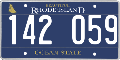 RI license plate 142059