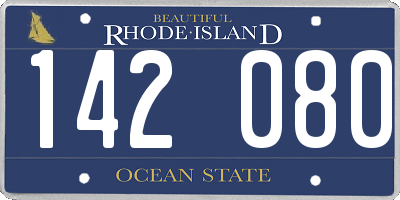 RI license plate 142080