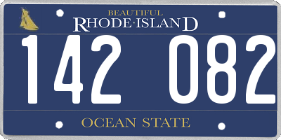 RI license plate 142082