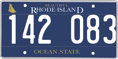 RI license plate 142083