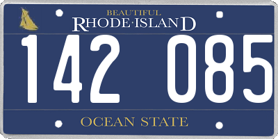 RI license plate 142085