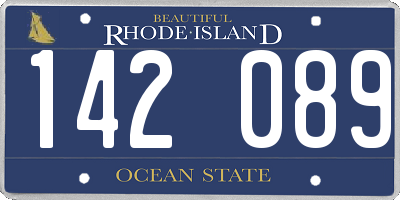 RI license plate 142089