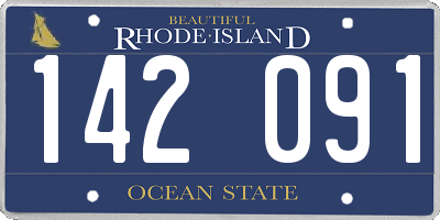 RI license plate 142091