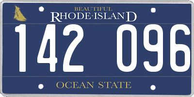 RI license plate 142096