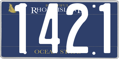 RI license plate 1421