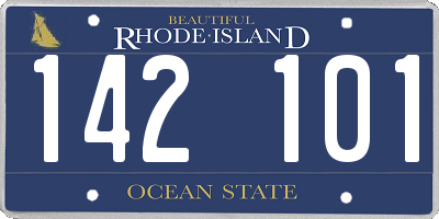 RI license plate 142101