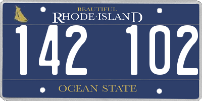 RI license plate 142102